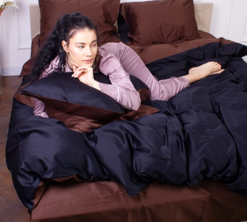 Постельное белье 0211+0055 Dark Chocolate - 2