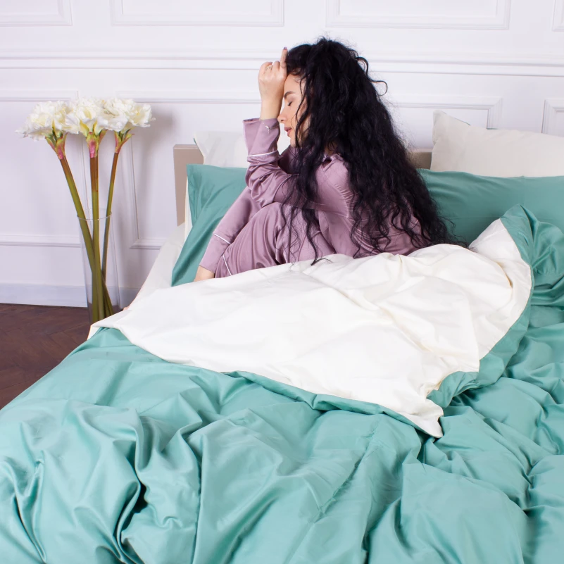 Комплект постельного белья Сатин 0844 +0840 Davies - 5