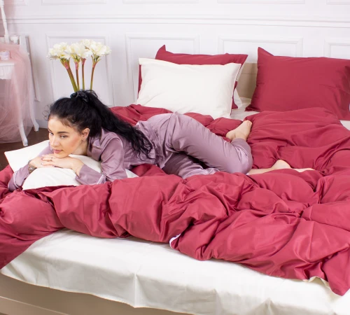 Комплект постельного белья Сатин 0847 + 0840 Ruby - 2