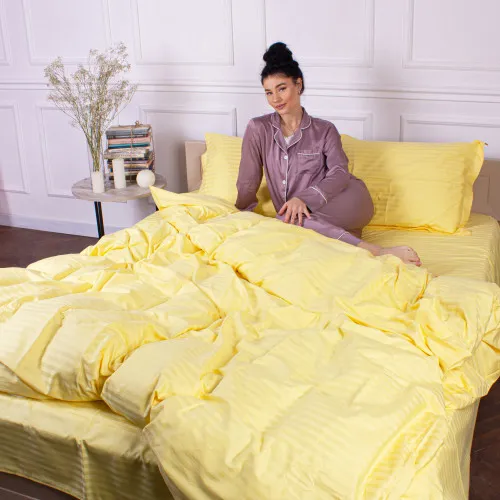 Простынь Satin Stripe 30-0003 Intense Yellow - 2