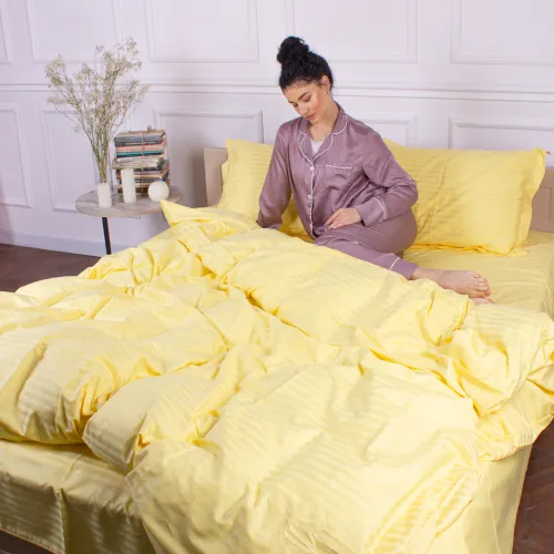Простирадло Satin Stripe 30-0003 Intense Yellow - 4