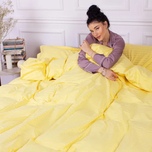 Пододеяльник Satin Stripe 30-0003 Intense Yellow - 2