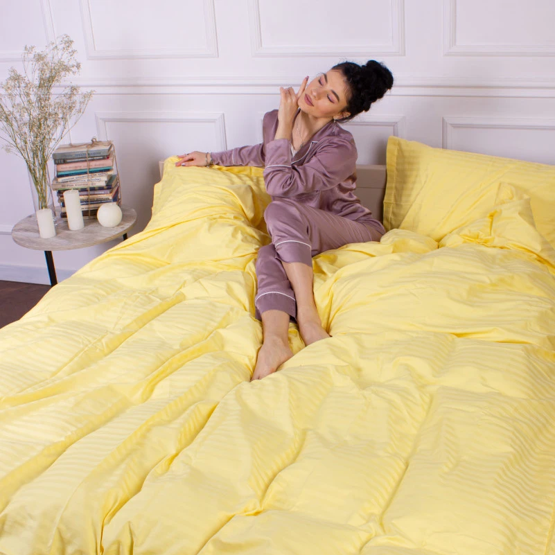 Постельное белье Satin Stripe 30-0003 Intense Yellow - 7
