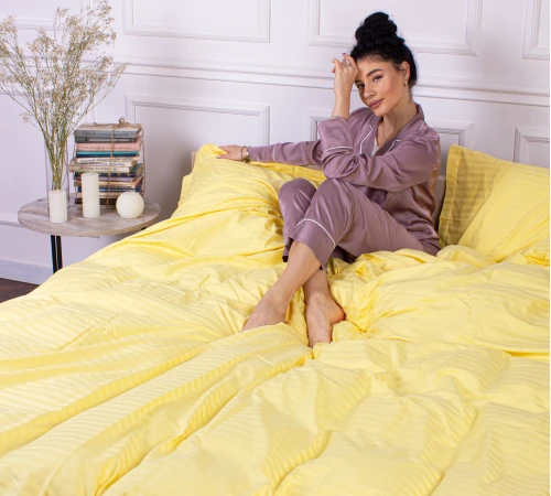 Наволочка Satin Stripe 30-0003 Intense Yellow - 2