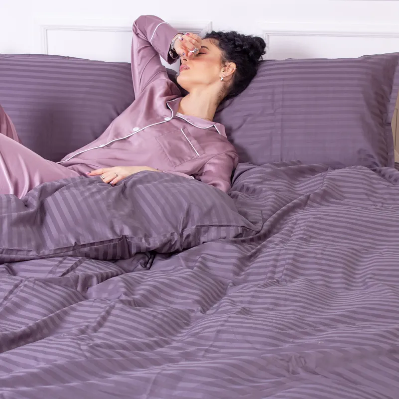 Постельное белье Satin Stripe 30-0011 Gray - 3