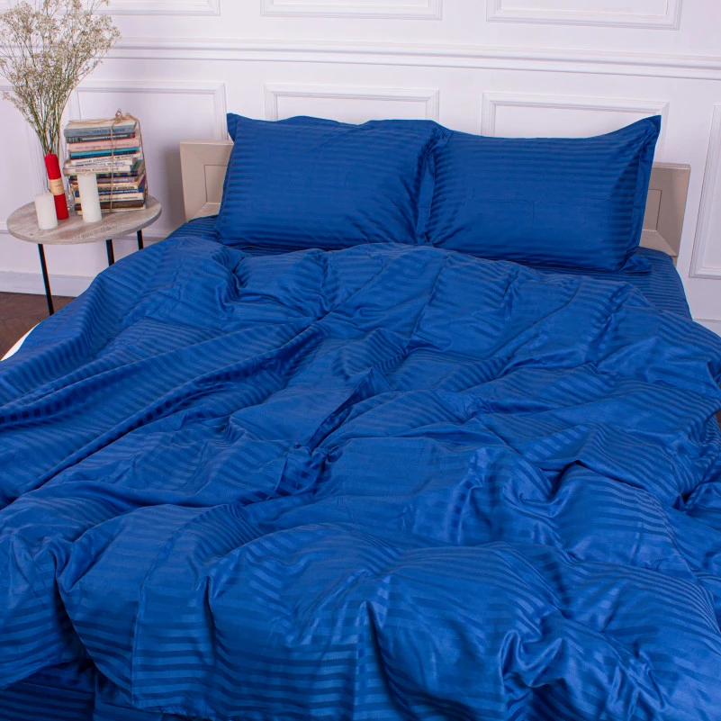 Постельное белье Satin Stripe 30-0019 Blue - 7