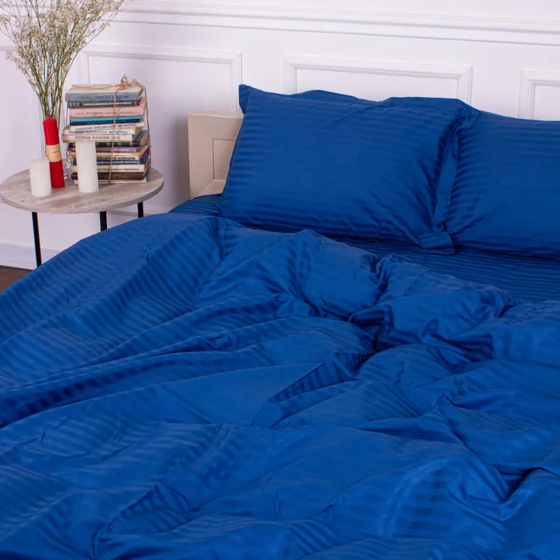 Простирадло Satin Stripe 30-0019 Blue - 1