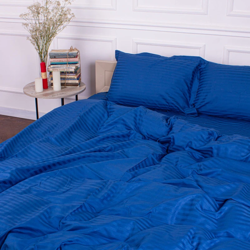 Постельное белье Satin Stripe 30-0019 Blue - 2