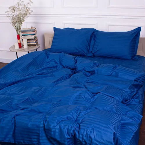 Простынь Satin Stripe 30-0019 Blue - 5