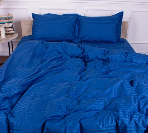 Постельное белье Satin Stripe 30-0019 Blue - 2