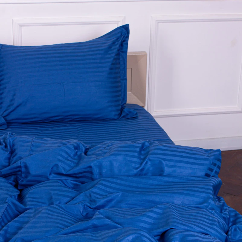 Постельное белье Satin Stripe 30-0019 Blue - 4
