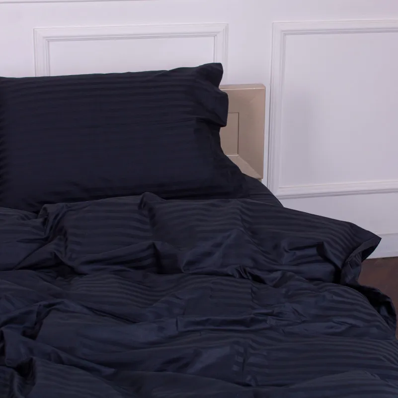 Простирадло Satin Stripe 30-0021 Dark Blue - 5