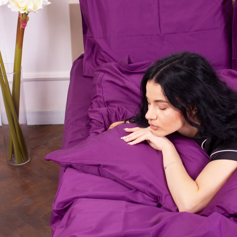 Комплект постельного белья Сатин "0846 Lilac" - 2