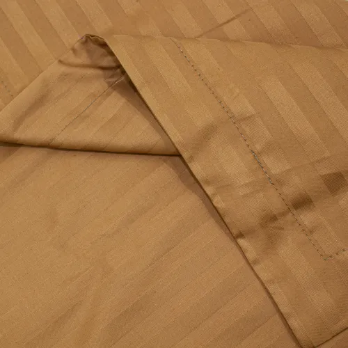Простынь на резинке Satin Stripe 30-0005 Brown - высота 25 см (детские 10 см) - 4