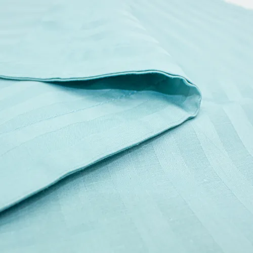 Простынь на резинке Satin Stripe 30-0015 Green Wave - высота 25 см (детские 10 см) - 4