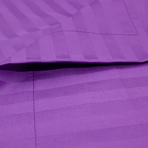 Простынь на резинке Satin Stripe 30-0009 Purple - высота 25 см (детские 10 см) - 5