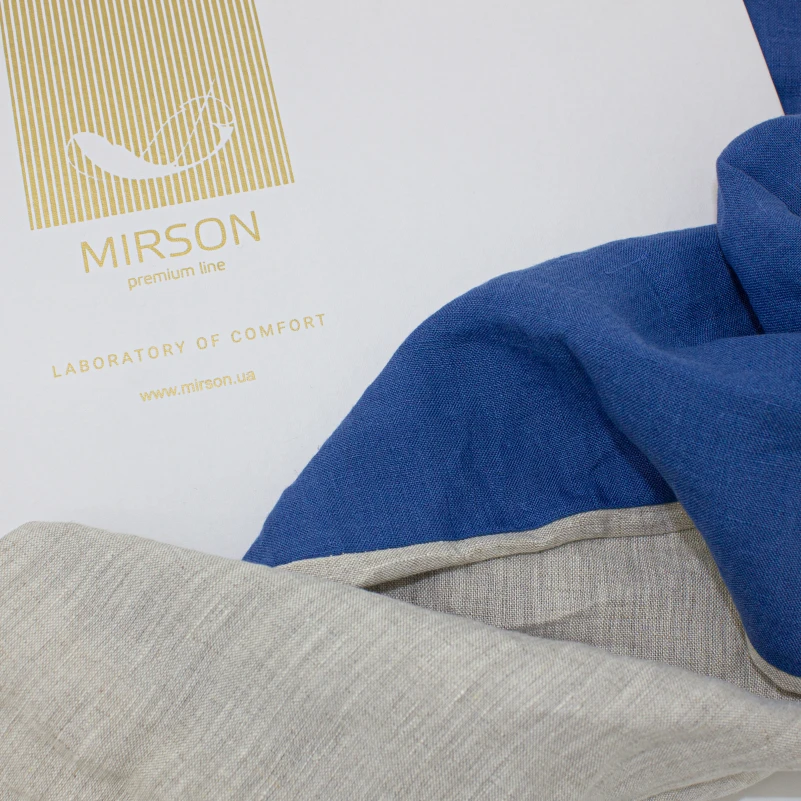 Комплект постільної білизни Льон Organic Natural Line "Aquamarine" - 2