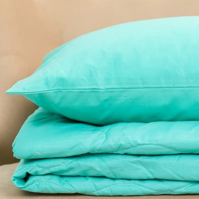 Летний постельный комплект №2620 EcoSilk 11-2208 Mint (одеяло + наволочки)