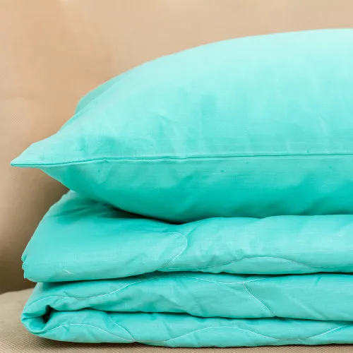 Летний постельный комплект №2632 Eco-Soft 11-2208 Mint (одеяло + наволочки)
