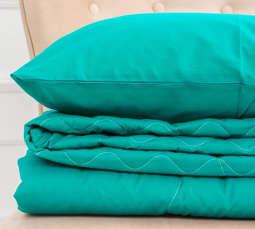 Літній постільний комплект №2665 Бавовна 17-4735 Caterina (ковдра + наволочки)