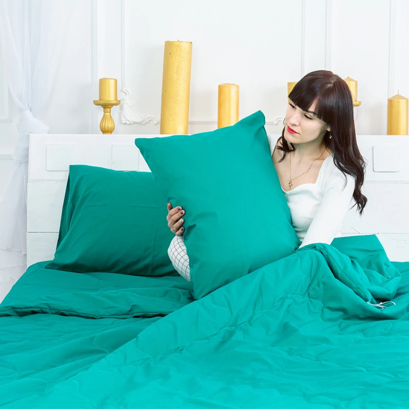 Летний постельный комплект №2641 Modal 17-4735 Caterina (одеяло + наволочки) - 5