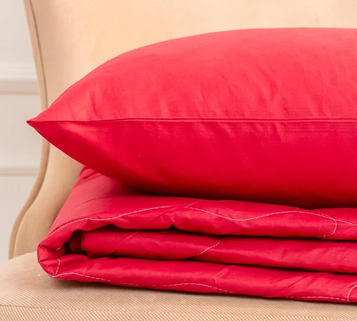 Літній постільний комплект №2664 Бавовна 19-1655 Edmonda (ковдра + наволочки)