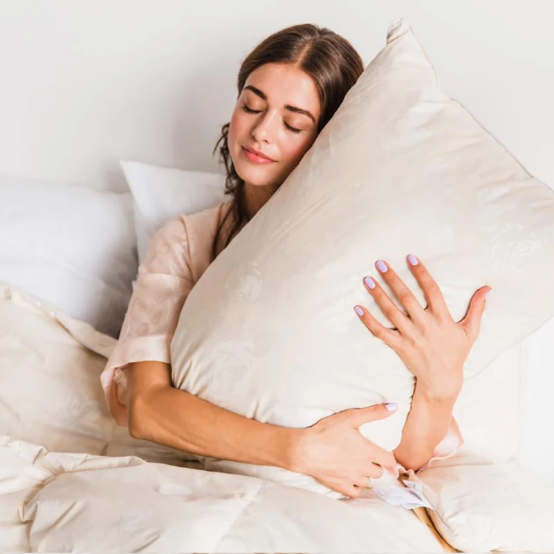 Одеяло пуховое кассетное Extra №042 90% серый пух Extra тик (зима+) - 12