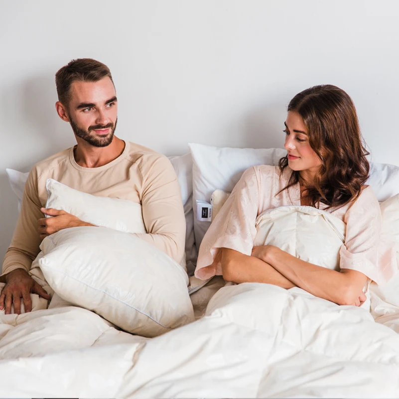 Одеяло пуховое кассетное Extra №042 90% серый пух Extra тик (зима+) - 17