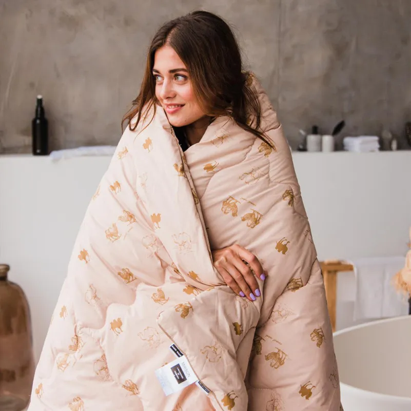 Ковдра вовняна Hand Made Camel №173 вовна тик (літо) - 9