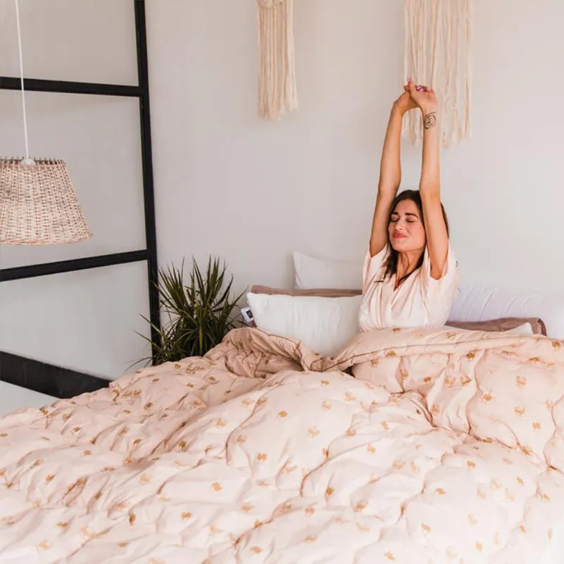 Ковдра вовняна Hand Made Camel №173 вовна тик (літо) - 14