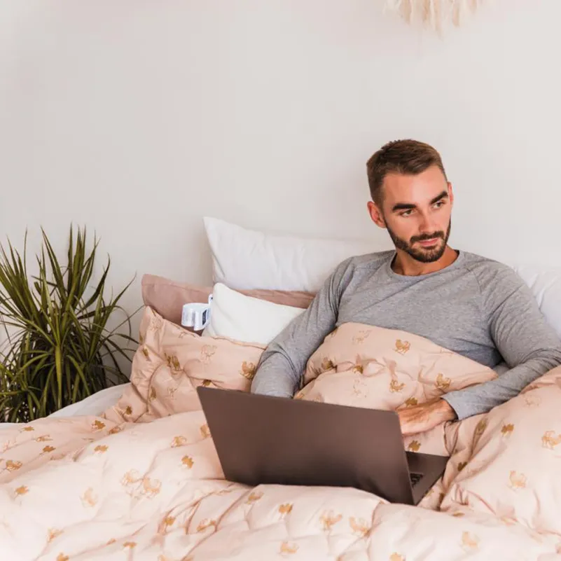 Ковдра вовняна Hand Made Camel №173 вовна тик (літо) - 12