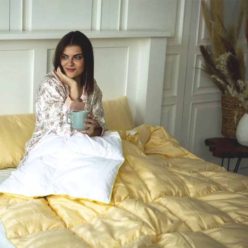 Одеяло пуховое кассетное Carmela №035 100% пух Premium class батист+сатин (зима) - 34