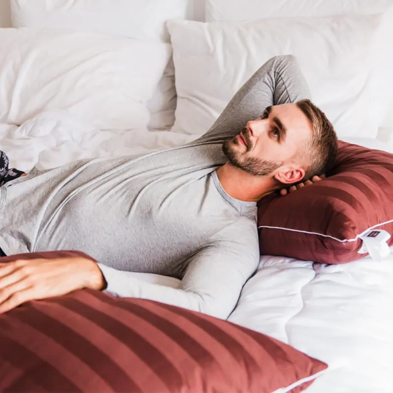 Антиаллергенная подушка Lorenzo №132 EcoSilk сатин-жаккард (средняя) - 6