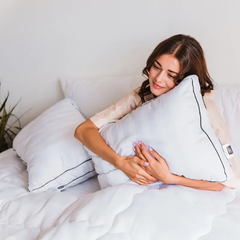 Подушка антиаллергенная Roуal Pearl DeLuxe №563 Eco-Soft сатин-жаккард (средняя) - 16