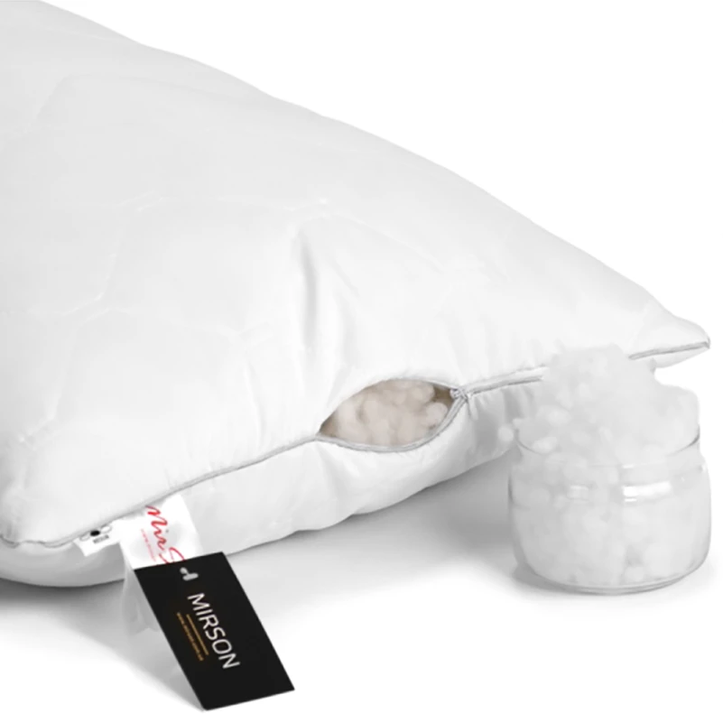 Подушка антиалергенна Eco Line Silver №142 EcoSilk мікросатін (середня) - 7