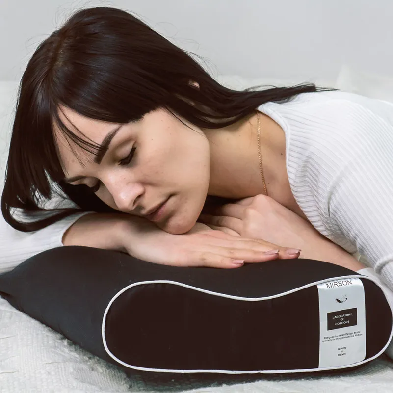 Подушка ортопедична Delicate satin Black Pearl №6092 49*32*10,5 см Memory сатин - 7