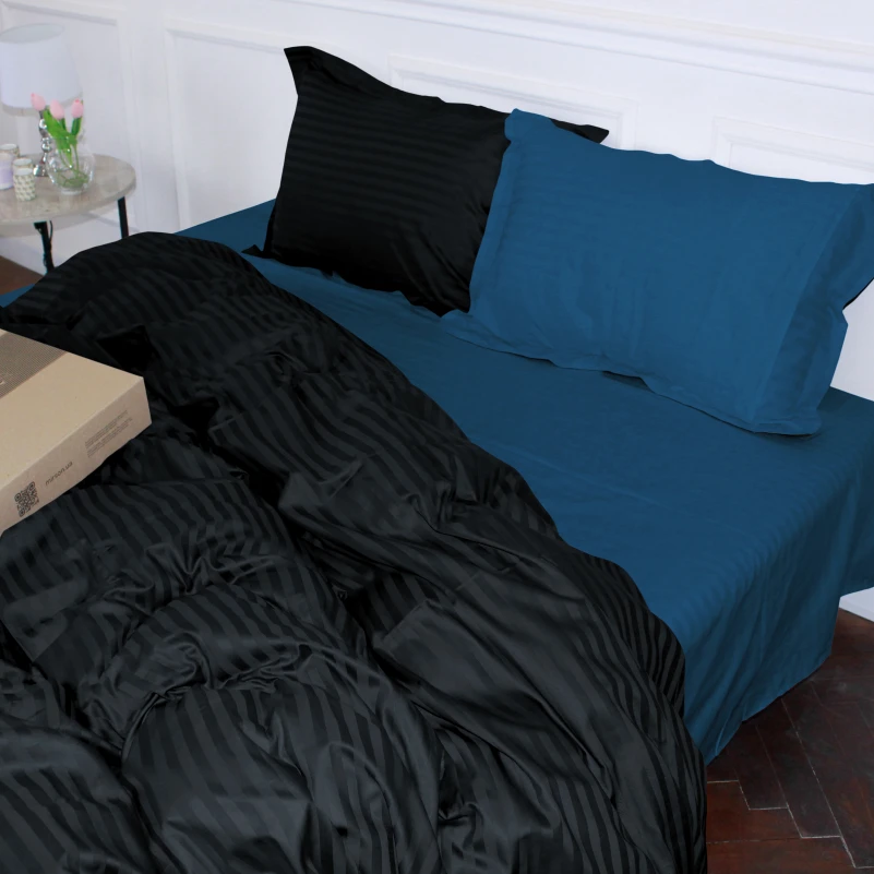 Постельное белье Satin Stripe 30-0021 + 30-0019 Minhvan - 11