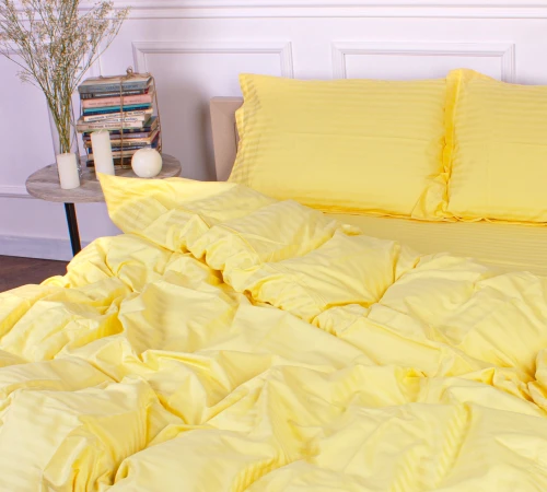 Постельное белье Satin Stripe 30-0003 Intense Yellow