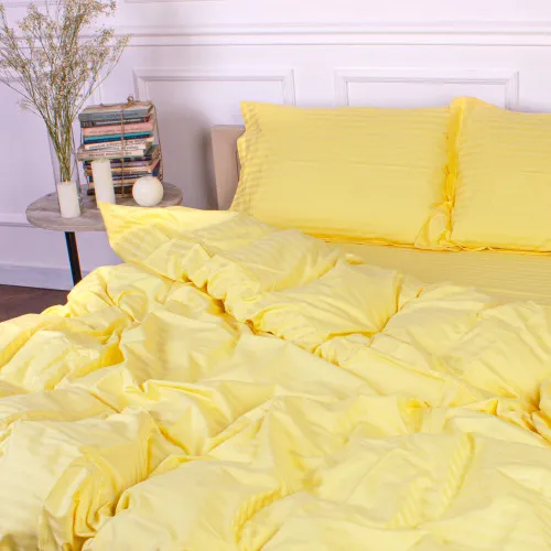 Постільна білизна Satin Stripe 30-0003 Intense Yellow