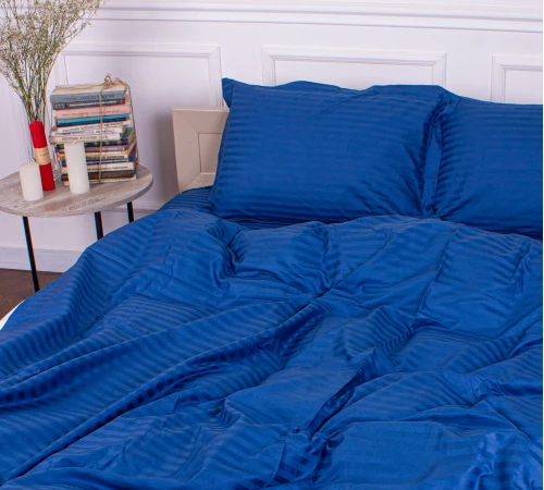 Постельное белье Satin Stripe 30-0019 Blue