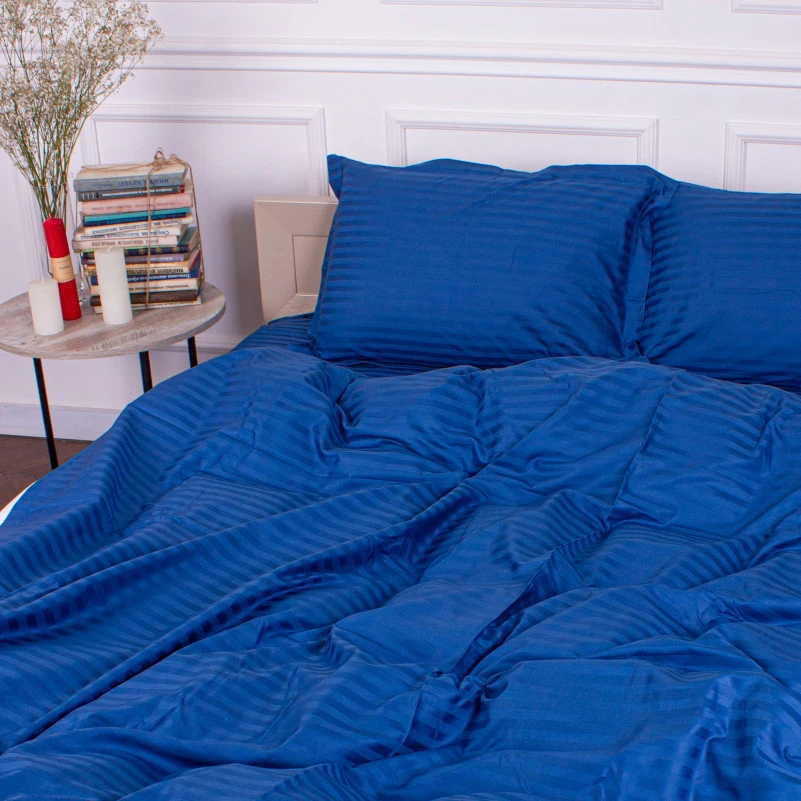 Постельное белье Satin Stripe 30-0019 Blue