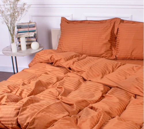 Постельное белье Satin Stripe 30-0005 Brown