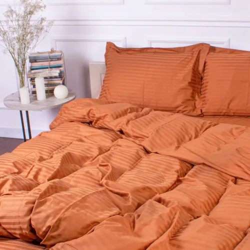 Постільна білизна Satin Stripe 30-0005 Brown
