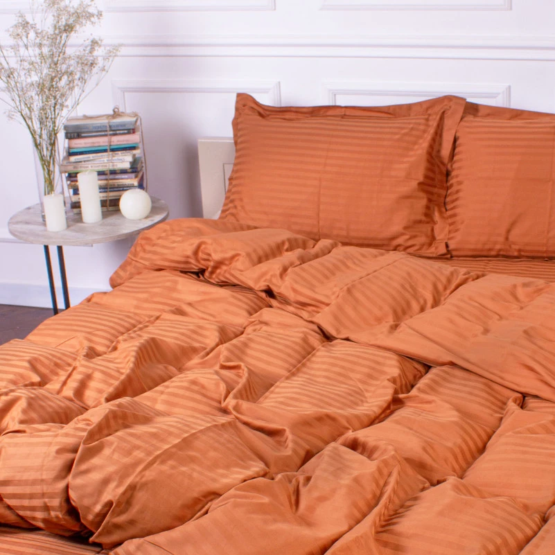 Постельное белье Satin Stripe 30-0005 Brown