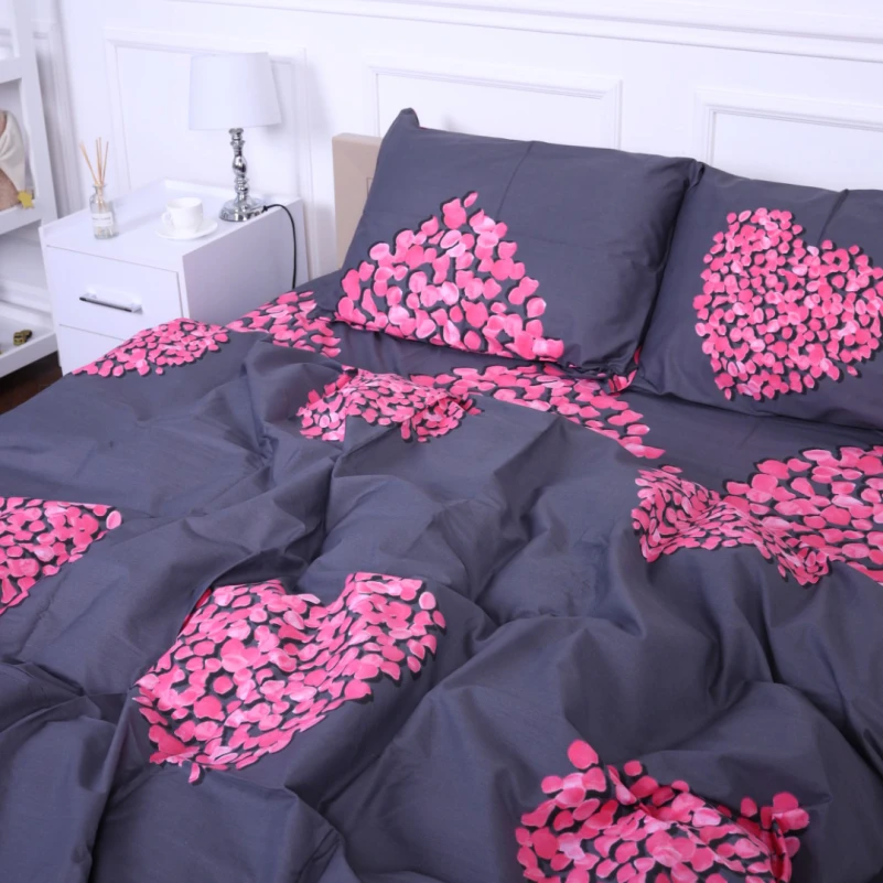 Комплект постільної білизни Сатин 22-1290 Heart of flowers - 2