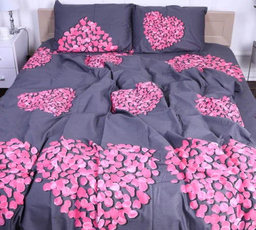 Комплект постільної білизни Сатин 22-1290 Heart of flowers