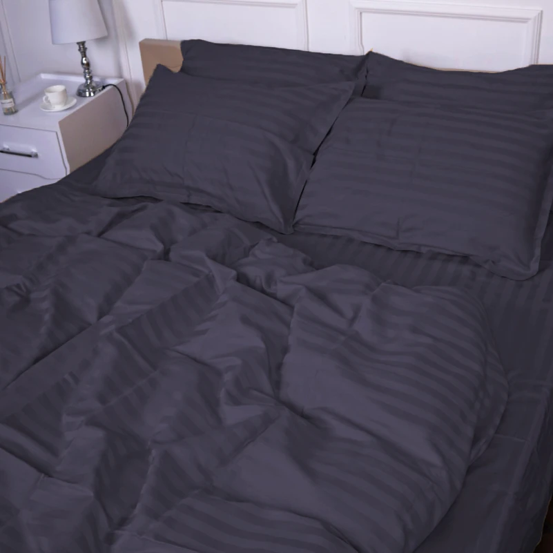 Комплект постільної білизни Сатин ELIT "Graphite" - 2