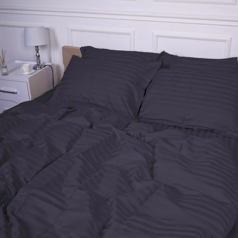 Комплект постільної білизни Сатин ELIT "Graphite" - 4