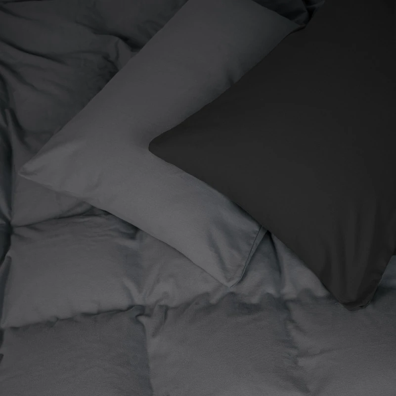 Комплект постільної білизни Фланель 002-005 "Black/Marengo"