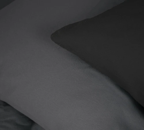 Наволочка Фланель 002-005 "Black/Marengo" - 2